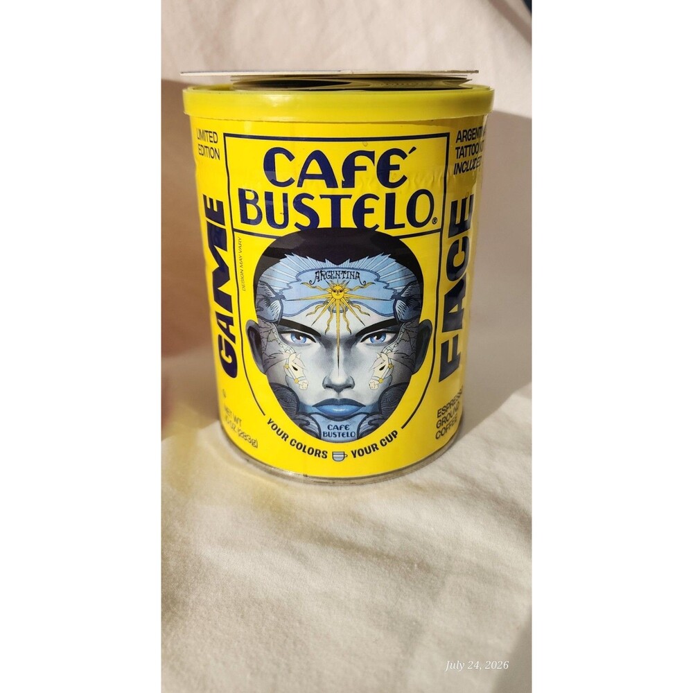 Lot of 3 Vintage Cafe Bustelo World Cup Limited Edition Empty Cans + Tattoo Kit